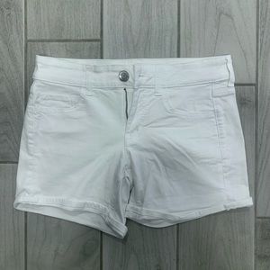 American eagle white jean shorts